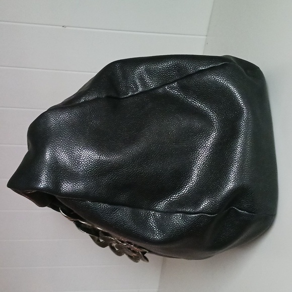 Chanel Black Caviar Leather Hobo W Chain Strap Bag. - Picture 6 of 12